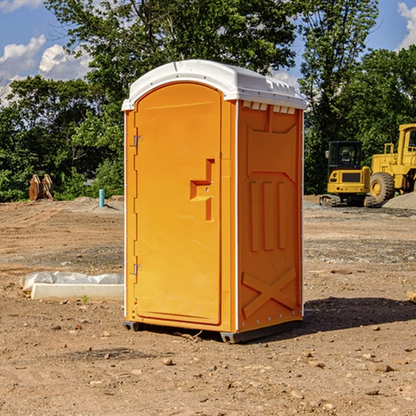 how often are the portable toilets cleaned and serviced during a rental period in Gold Hill